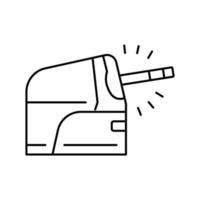 pencil sharpener automatically line icon vector illustration