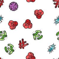 bacteria virus bacterium cell vector seamless pattern