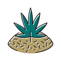 marijuana drug plant color icon vector illustration