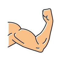 brazo músculo color icono vector ilustración
