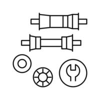 bottom bracket carriage elimination line icon vector illustration