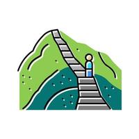 haiku stairs color icon vector illustration