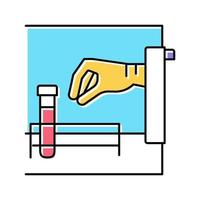 medicine experiment testing color icon vector illustration