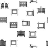 Fence And Gate Exterior Security vector seamless pattern