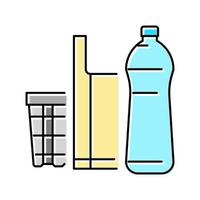 polyethylene thermoplastic color icon vector illustration