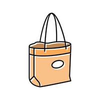 bolso de mano, color, icono, vector, ilustración vector