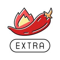 spicy level extra color icon vector illustration