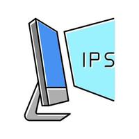 ips computer display color icon vector illustration