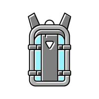 mochila motocicleta accesorio color icono vector ilustración