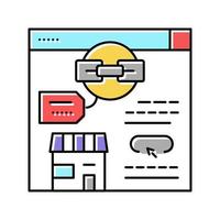 niche link building color icon vector illustration