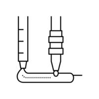 submerged arc welding line icon vector illustration