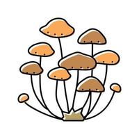 psychedelic natural mushroom color icon vector illustration