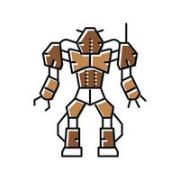 robot monster color icon vector illustration