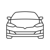 electric car transport vehicle line icon vector illustration