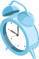 Alarm clock isometric flat color png