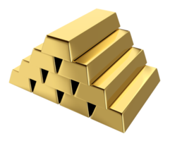 3D Gold bars png