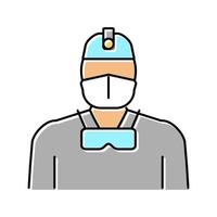 neurosurgery subspecialties doctor color icon vector illustratio