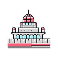 putrajaya edificio color icono vector ilustración