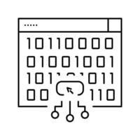 cross-site scripting line icon vector illustration