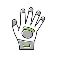 glove for gardening color icon vector illustration