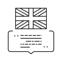 british english line icon vector illustration