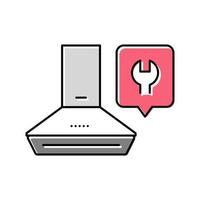 cooker hood repair color icon vector illustration