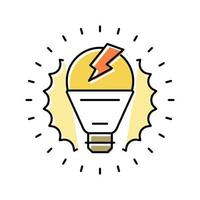 inspiration light bulb color icon vector illustration