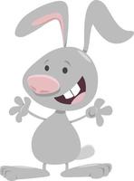 cartoon funny rabbit or bunny animal character vector