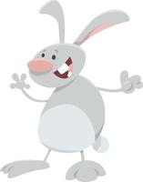 happy rabbit or bunny cartoon animal character vector