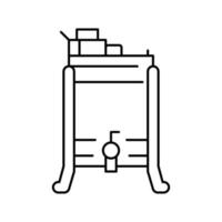 honey extractor beekeeping line icon vector illustration