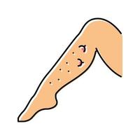 legs ingrown hair color icon vector illustration