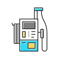 Ilustración de vector de icono de color de servicio de lavado de coches de estación