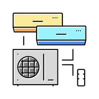 split system color icon vector illustration