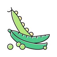 vegetable peas color icon vector illustration