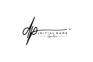 Initial DP signature logo template vector. Hand drawn Calligraphy lettering Vector illustration.