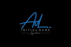 Initial AD signature logo template vector. Hand drawn Calligraphy lettering Vector illustration.