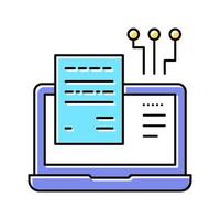 job working steps and tasks color icon vector illustration