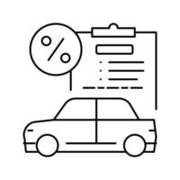 buy car loan line icon vector illustration