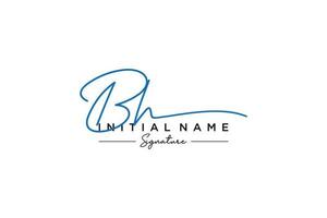 Initial BH signature logo template vector. Hand drawn Calligraphy lettering Vector illustration.