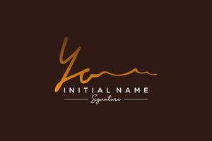Initial YO signature logo template vector. Hand drawn Calligraphy lettering Vector illustration.