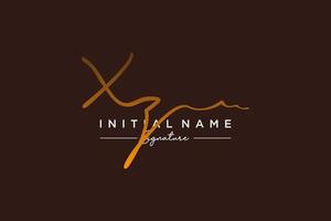 Initial XZ signature logo template vector. Hand drawn Calligraphy lettering Vector illustration.