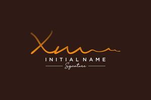 Initial XM signature logo template vector. Hand drawn Calligraphy lettering Vector illustration.