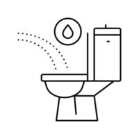 urination with blood line icon vector illustration