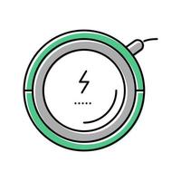 wireless charging pad color icon vector illustration