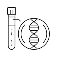 analysis flask genetic molecule line icon vector illustration