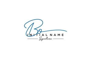 Initial BO signature logo template vector. Hand drawn Calligraphy lettering Vector illustration.