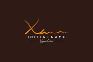 Initial XA signature logo template vector. Hand drawn Calligraphy lettering Vector illustration.