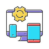 technics optimize color icon vector illustration