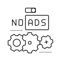 no ads setting line icon vector illustration