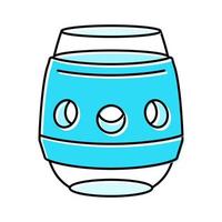 Copa copa de vino color icono vector ilustración